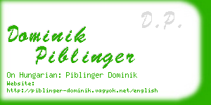 dominik piblinger business card